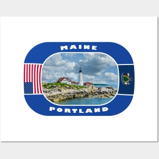 Maine, Portland City, USA Posters and Art